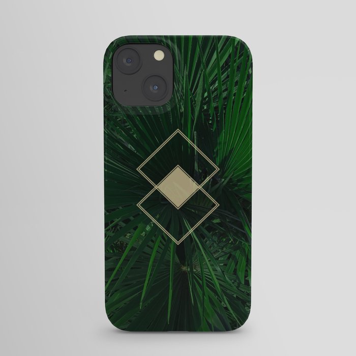 Green Geometry (without frame) iPhone Case