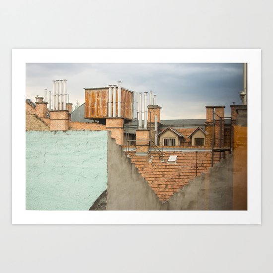 Roof Budapest Art Print