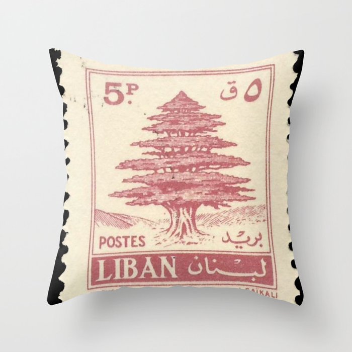 Lebanon vintage timbre Throw Pillow