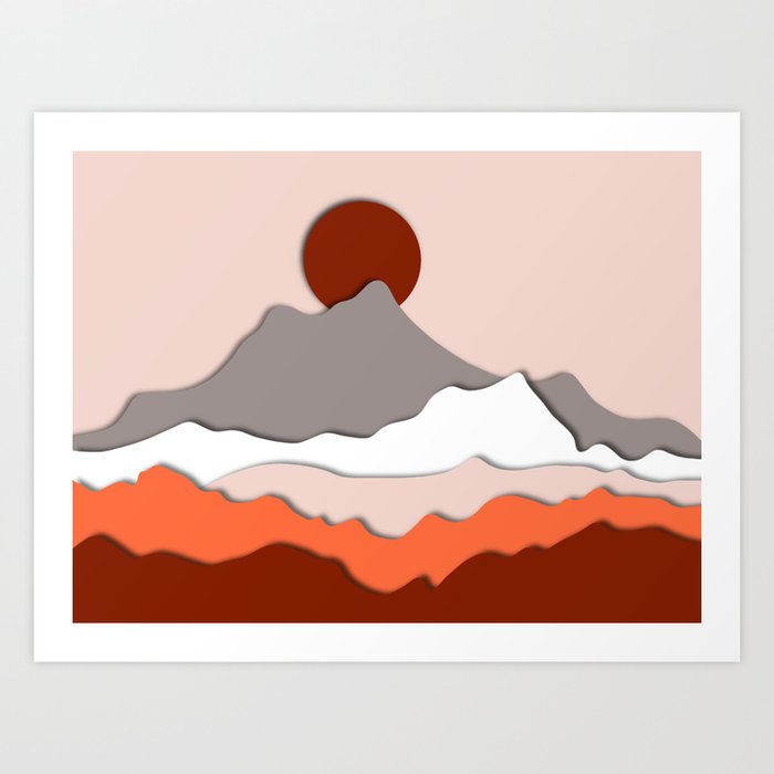 abstract mountain peak  Art Print