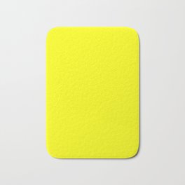 PLAIN SOLID FLUORESCENT YELLOW - NEON YELLOW  Bath Mat