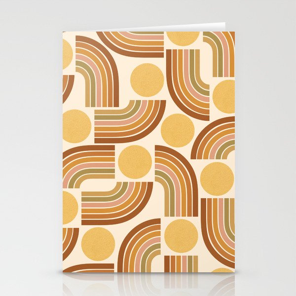 Abstraction_RAINBOW_SUNNY_PATTERN_LOVE_POP_ART_0524A Stationery Cards