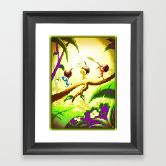 Pixel Art series 14 : Nature Framed Art Print