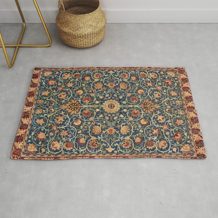 William Morris Floral Carpet Print Rug