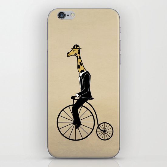 Penny Farthing Giraffe iPhone Skin