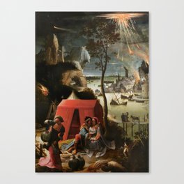 Lucas van Leyden - Lot and his Daughters Canvas Print