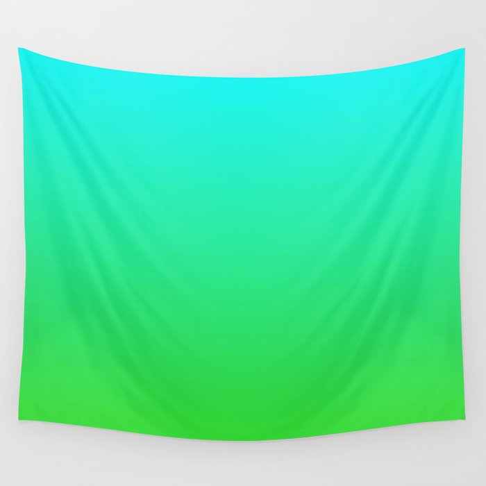FLUORESCENT BLUE & GREEN GRADIENT  Wall Tapestry