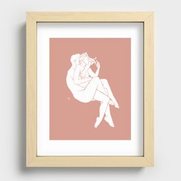 Pink Lovers Recessed Framed Print