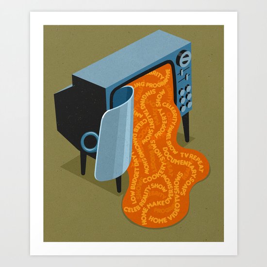 Canned TV Art Print