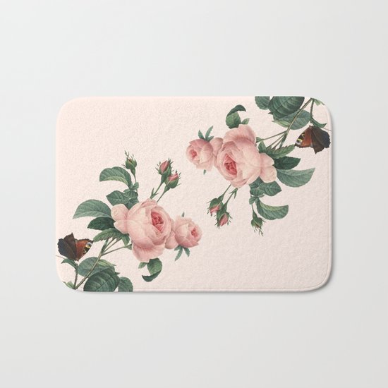 Butterflies in the Rose Garden Bath Mat