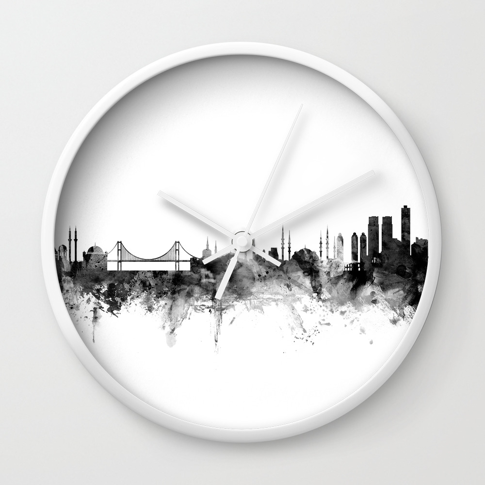 Istanbul Turkey Skyline Wall Clock By Artpause Society6