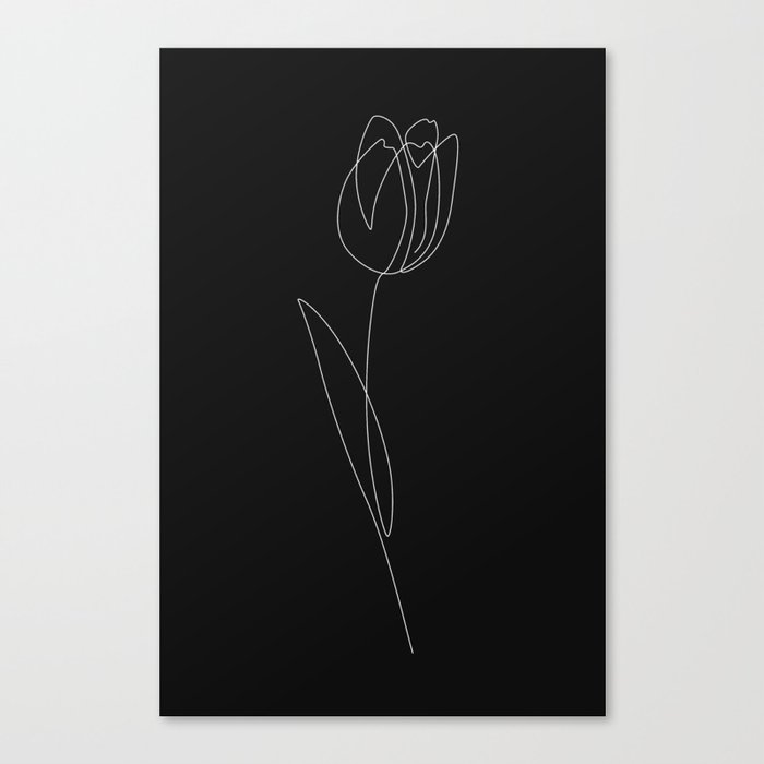 Black Tulip Canvas Print