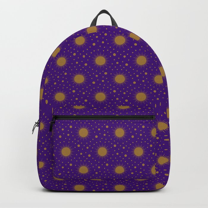 Astrological Purple Stars and Sun Backpack