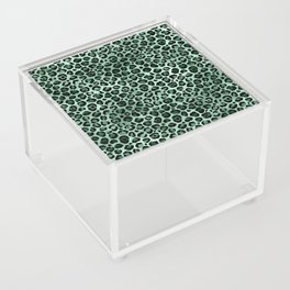 Green Metallic Leopard Pattern Acrylic Box
