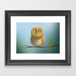 Little owl is looking at you :D Framed Art Print