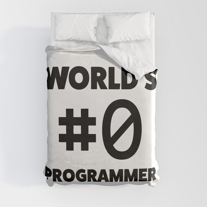 World's #0 programmer Duvet Cover