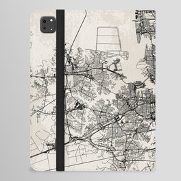 Norfolk - USA. Black and White City Map iPad Folio Case