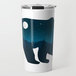 Night Forest Bear Travel Mug