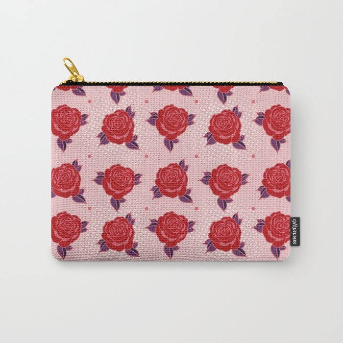 Red Rose Pop Art Carry-All Pouch