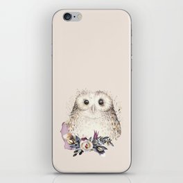 Boho Illustration- Be Wise Little Owl iPhone Skin