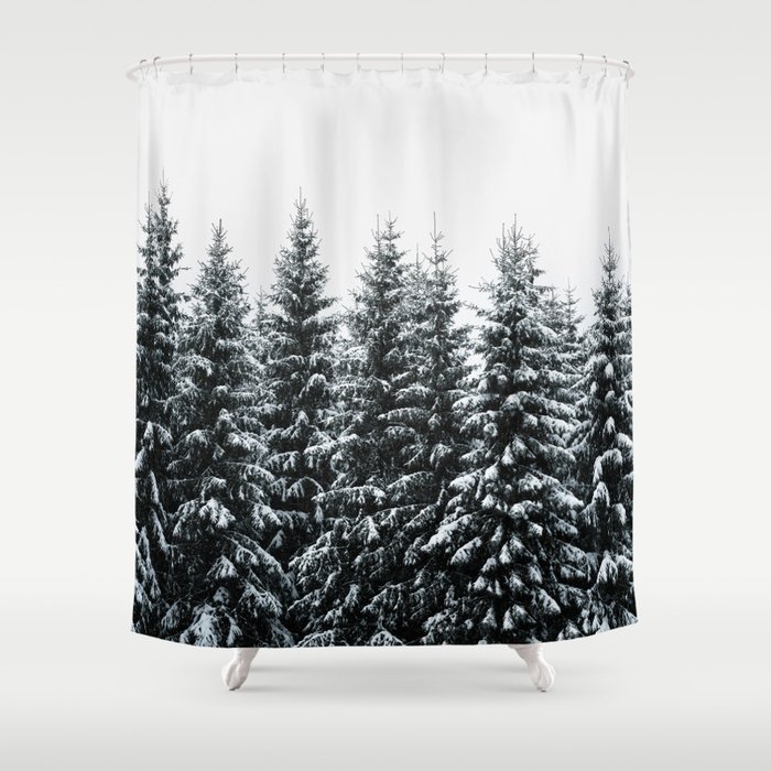 The White Bunch Shower Curtain