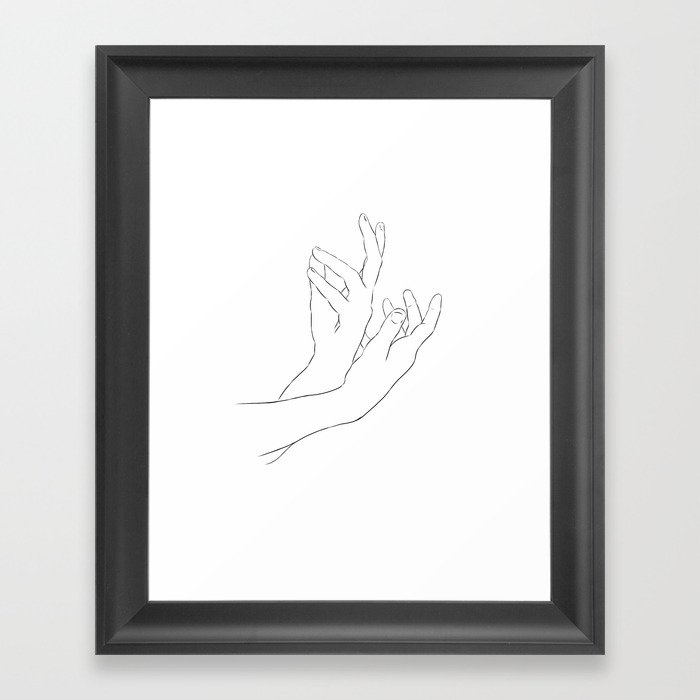 dance of hands Framed Art Print