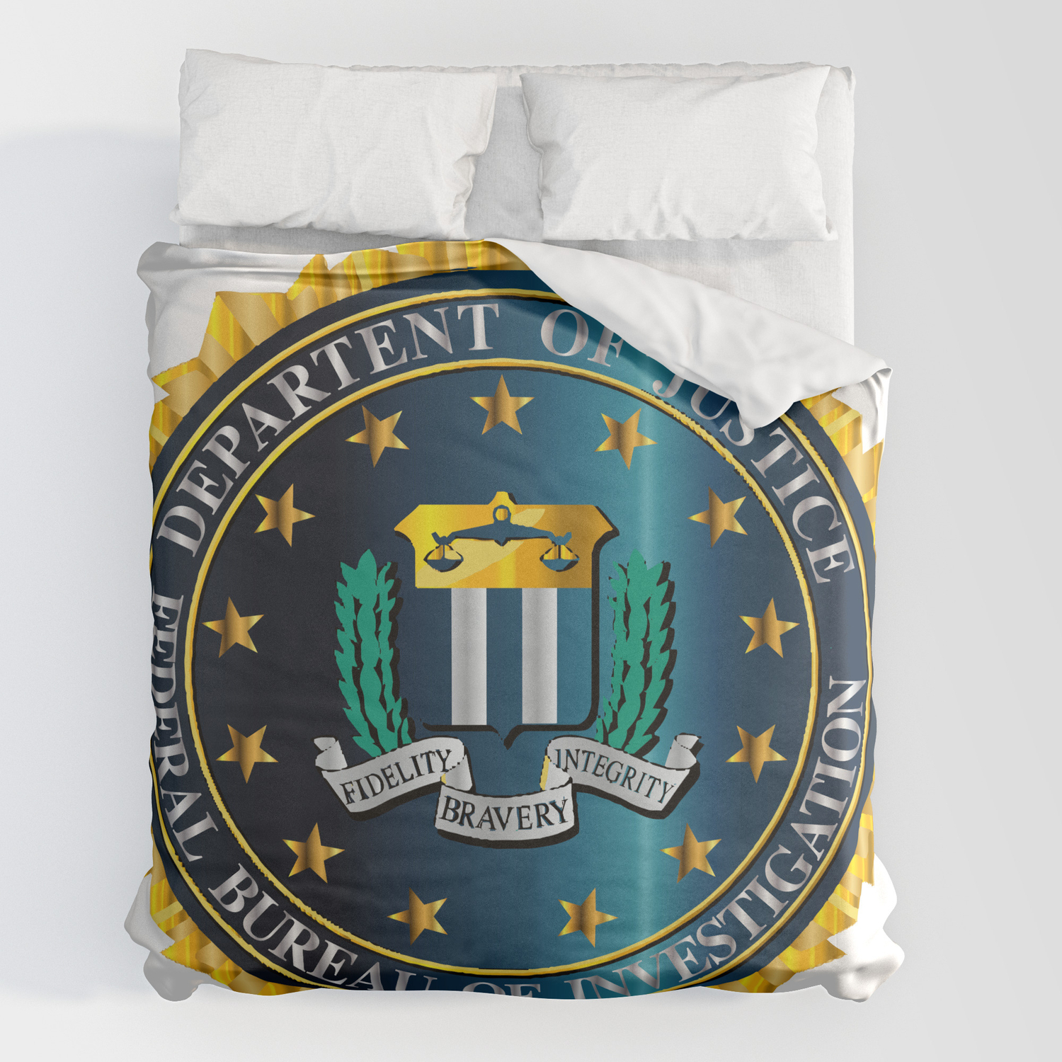 Download Fbi Seal Mockup Duvet Cover By Homestead Society6