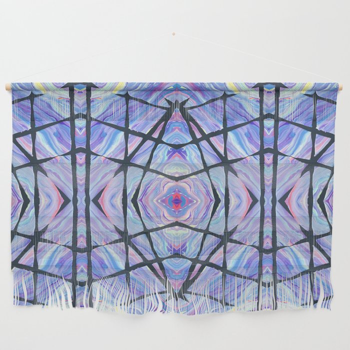 Kaleidoscopic Lattice Lavender Wall Hanging