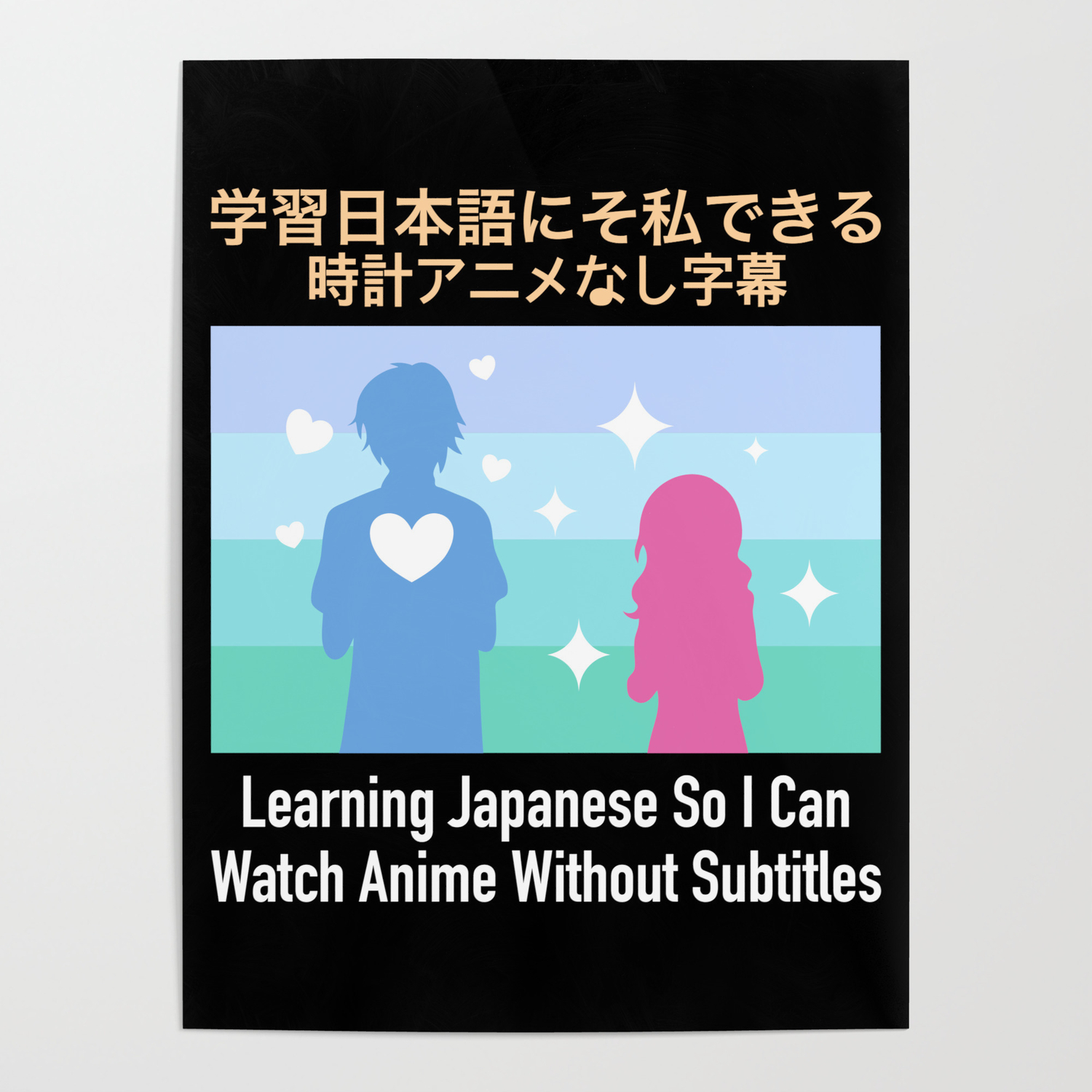 Learning Japanese Anime Design - Watch Without Subtitles Poster by seiewu |  Society6