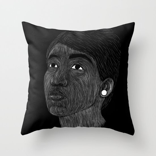 Aretha Franklin Throw Pillow