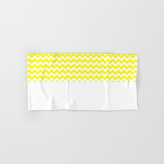 Chevron (Yellow/White) Hand & Bath Towel