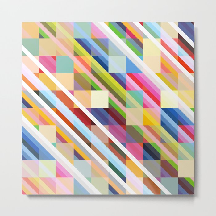 Rabisu - Colorful Decorative Abstract Art Pattern Metal Print