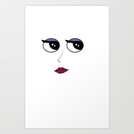 Lady Face Art Print