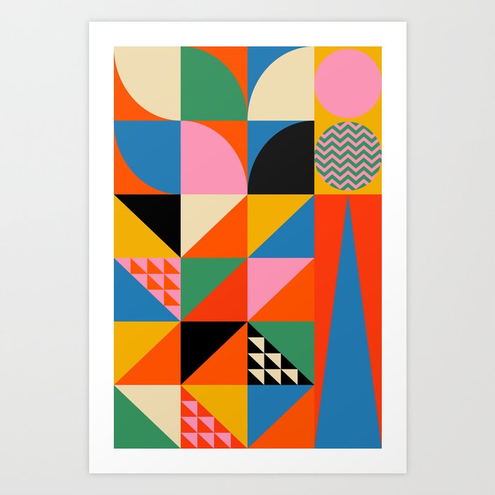 Geometric Colorful Abstract Wall art