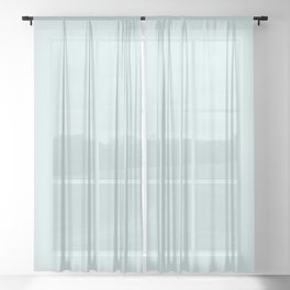 Window Blue Sheer Curtain