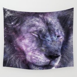 galaxy lion leo Wall Tapestry