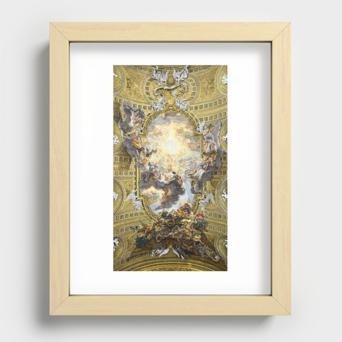 Renaissance Painting Fresco Angels Gods Recessed Framed Print