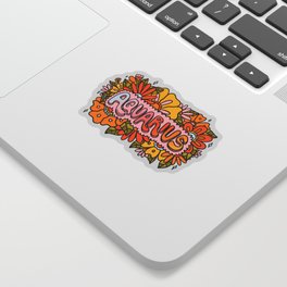 Aquarius Flowers Sticker