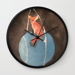 Fox and Uranus Wall Clock