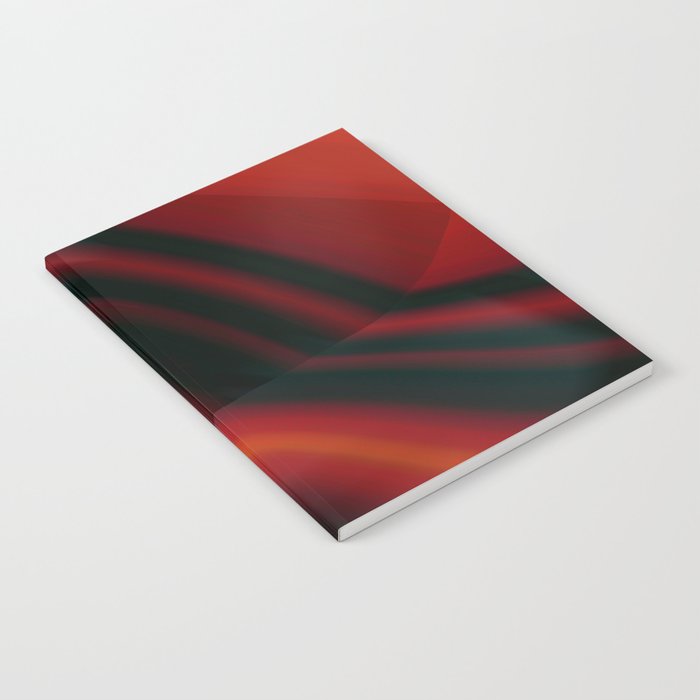 Turquoise and Red 3d Fractal II Notebook