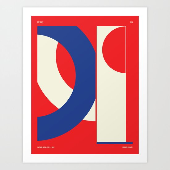 Santiago de Chile — City Series Art Print