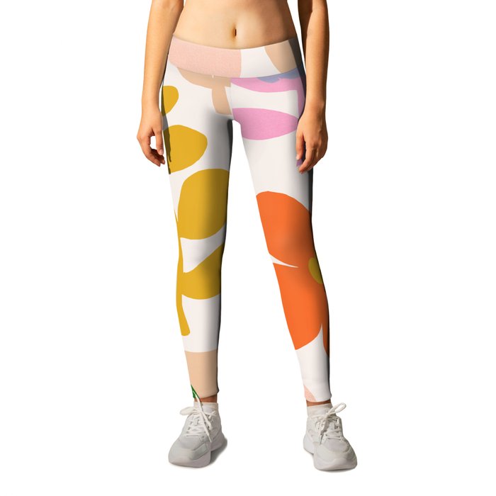Abstraction_Floral_Minimalism_001 Leggings