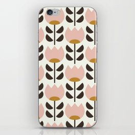Geometric Floral seamless 70s Summer Design  iPhone Skin