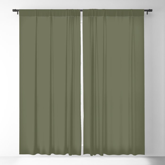 OAKMOSS dark green solid color Blackout Curtain