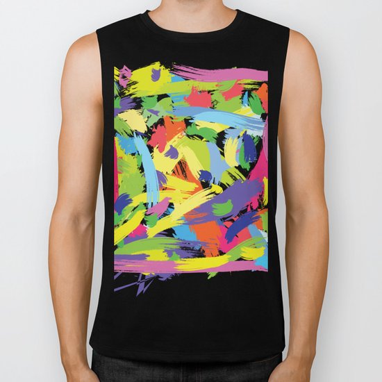 Color brush Biker Tank