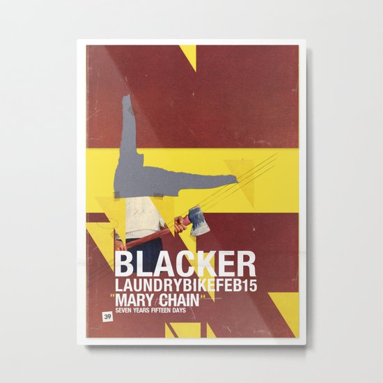 Mary Chain & Blacker band poster Metal Print