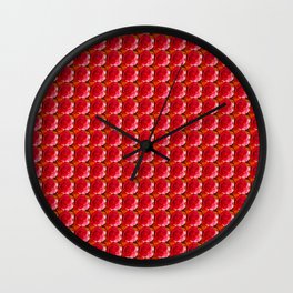 Red Rose Lovers Wall Clock