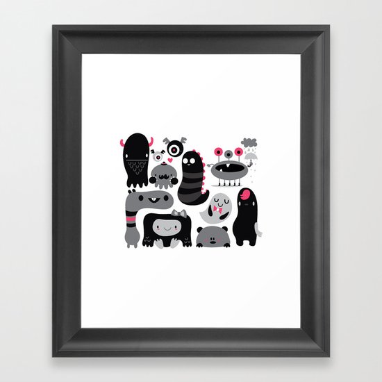 Monstruos Framed Art Print