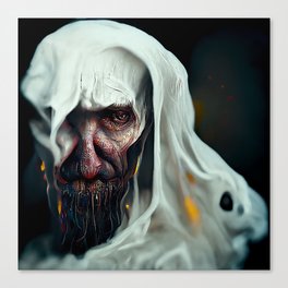 Scary ghost face #1 | AI fantasy art Canvas Print