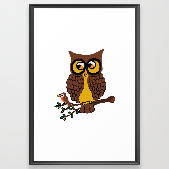 Vintage Owl Framed Art Print